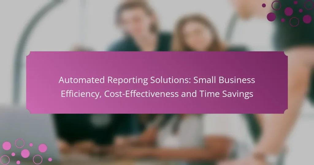 Solutions de Reporting Automatisé : Efficacité pour les Petites Entreprises, Rentabilité et Gain de Temps